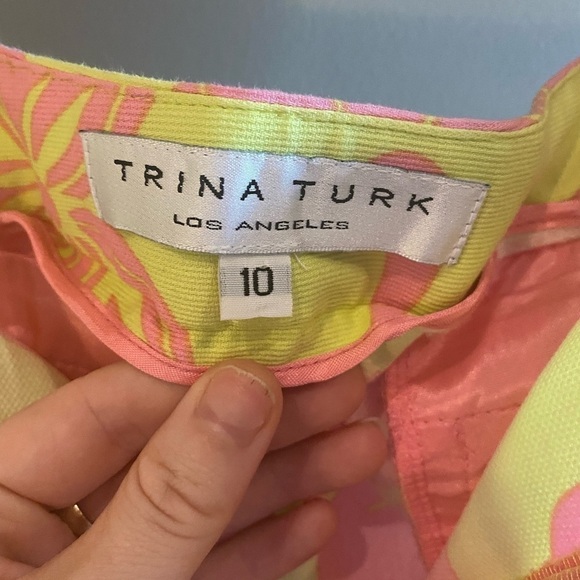 TRINA Turk pink Floral Tiki Hawaiian trouser - Picture 3 of 5